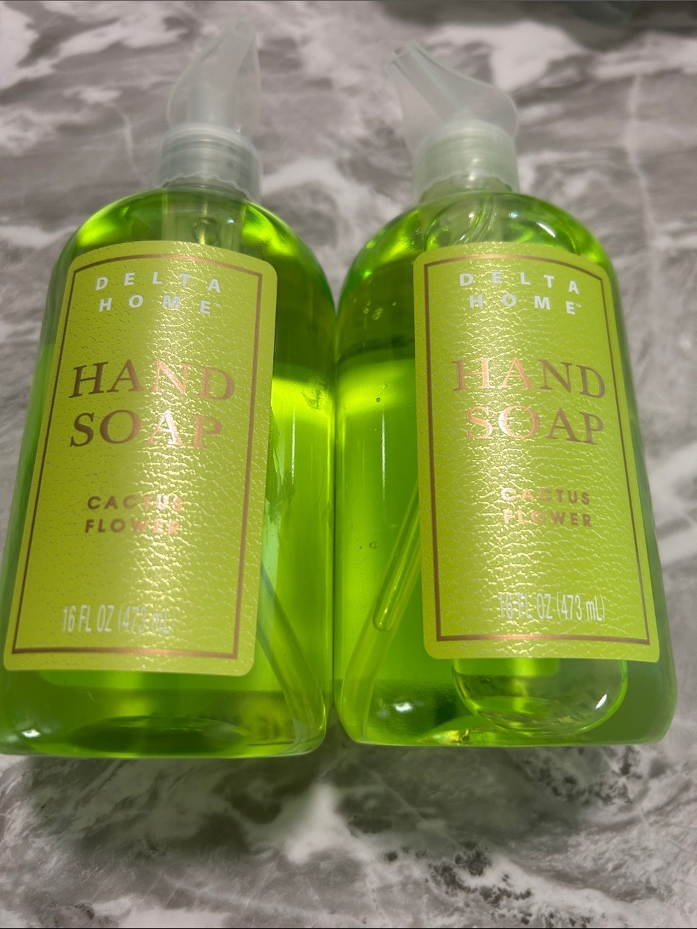 Delta Cactus Flower Hand Soap - Bright Green Bottles